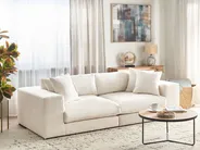 Sofa 3 Seater GLORVIKA II Fabric Off-White_923851
