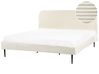 Bed Corduroy FLAYAT 180 x 200 cm (EU Super King) Off-White