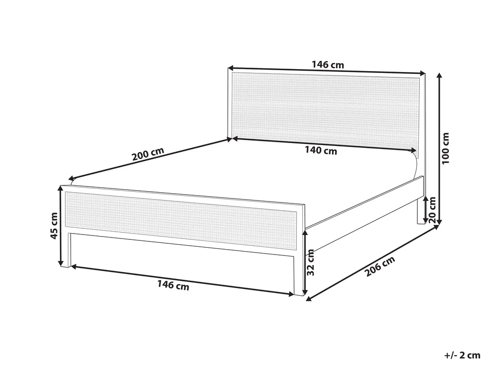 Bett mit Lattenrost Kiefernholz SALERNAS 140 x 200 cm Hellbraun_977043