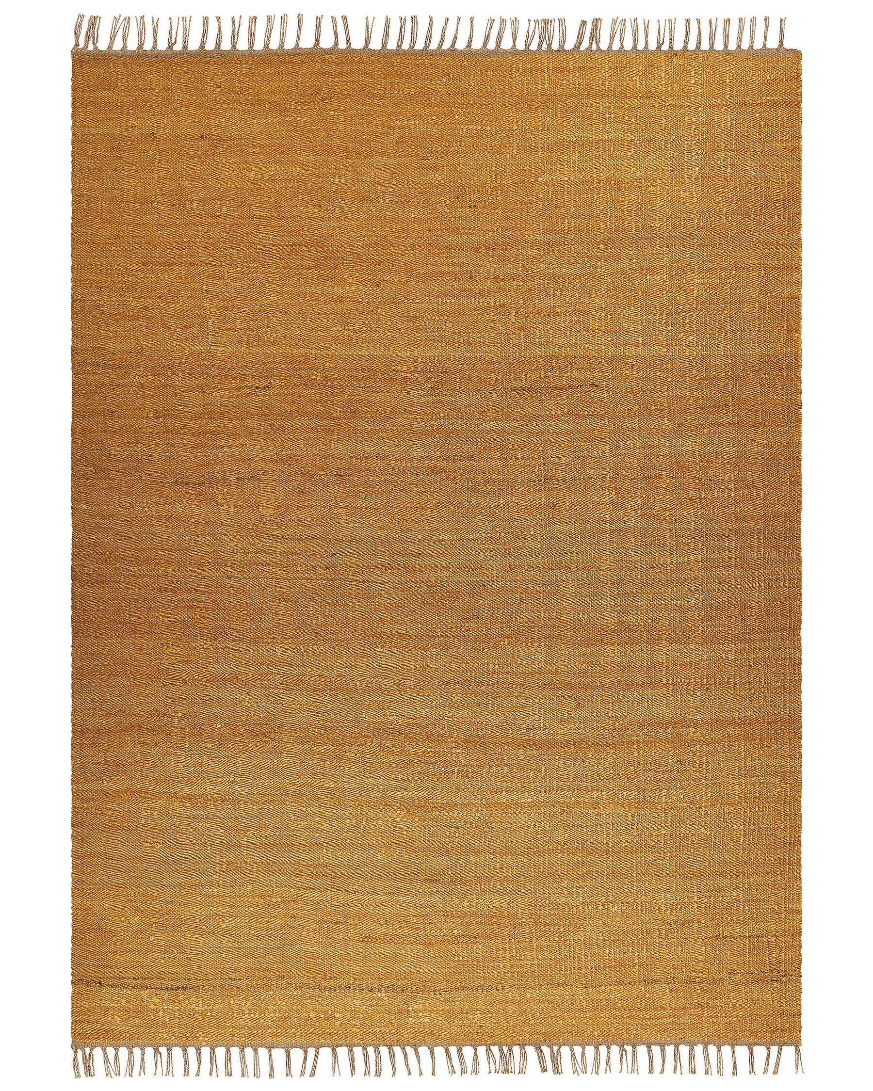 Jutový koberec 160 x 230 cm žlutý LUNIA_846319