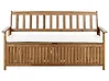 Garden Bench with Cushion SOVANA 160 cm Acacia Wood Off-White