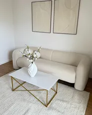 Sofa 3 Seater LEIREN Velvet Off-White_976509
