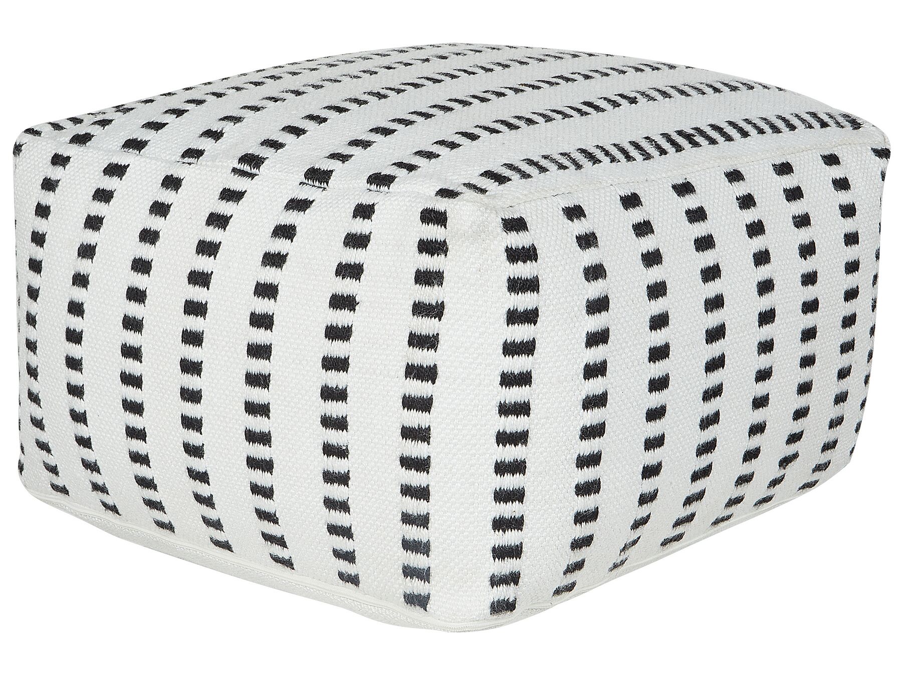 Pouf d'extérieur blanc et noir 50 x 50 x 30 cm GAJAN_931682