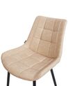 Sada 2 jídelních židlí z umělé kůže béžová MELROSE II_905381