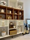 Bookcase White with Dark Wood ALLOA_818961