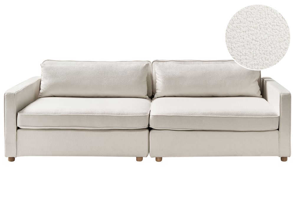 Sofa 3 Seater VINSTRA Boucle Off-White