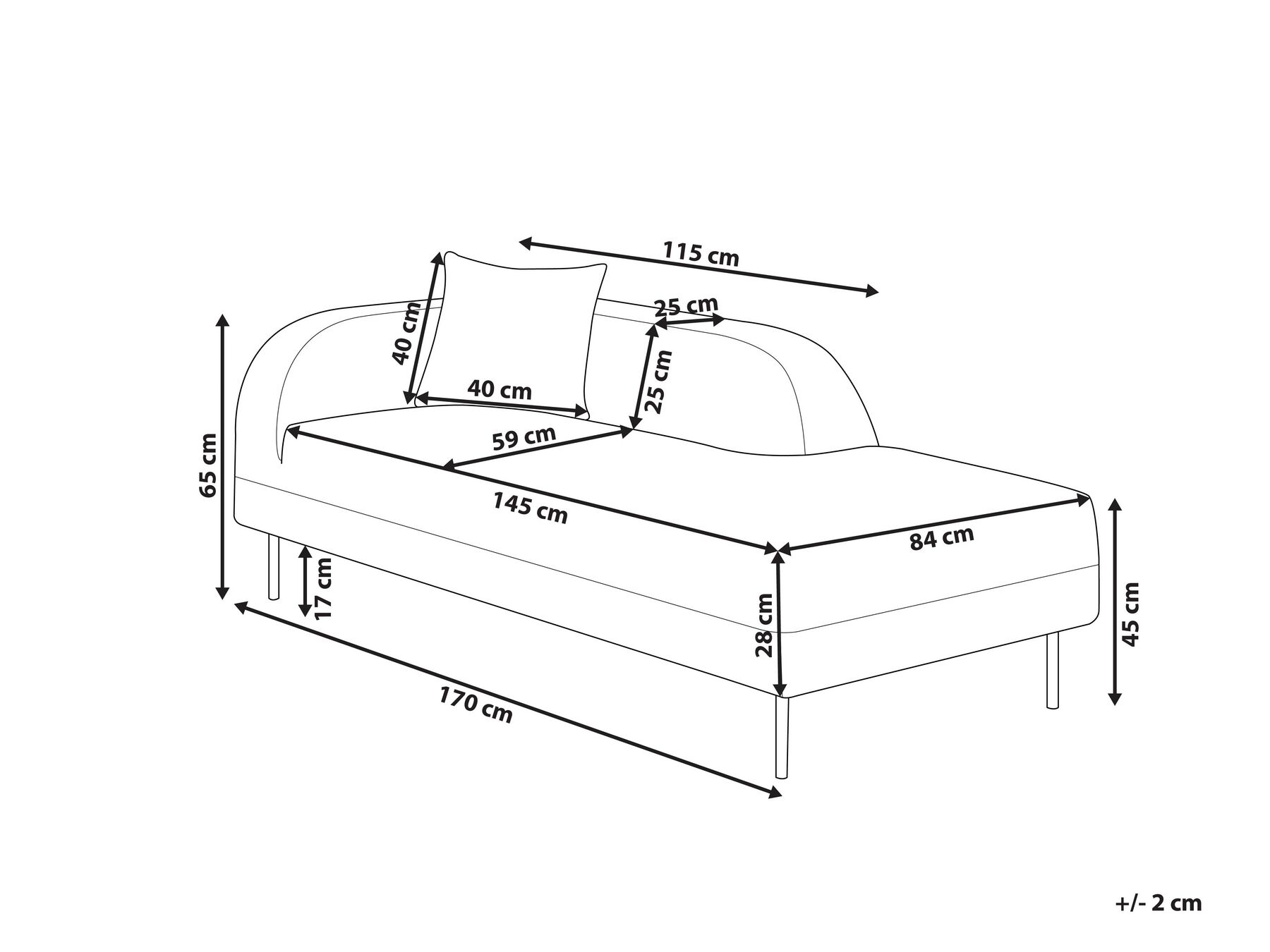 Left Hand Velvet Chaise Lounge Orange LE CRAU_843274