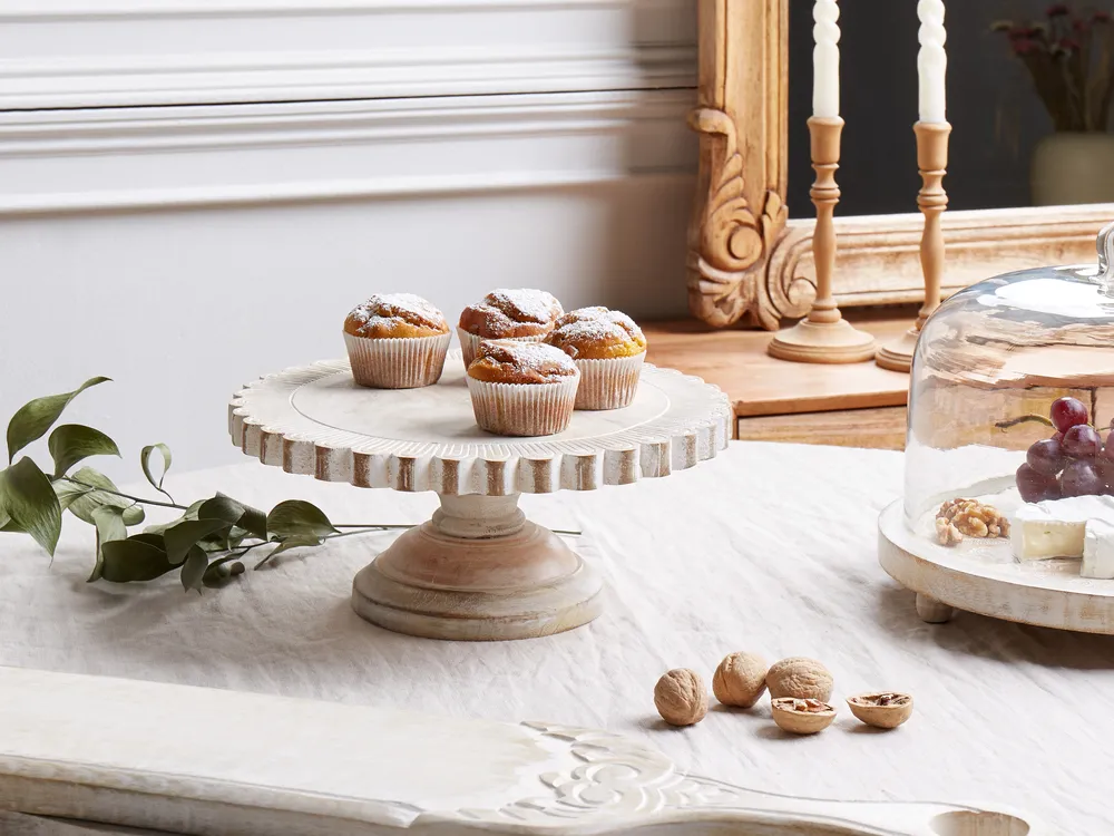 Cake Stand MEMFIS Mango Wood Light Brown - Main Image