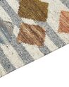 Kelim Teppich Wolle mehrfarbig 160 x 230 cm geometrisches Muster Kurzflor KASAKH_858237