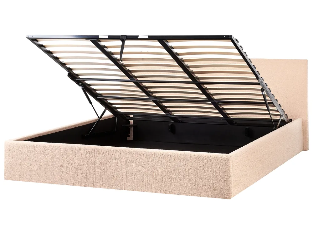 Ottoman Bed ORBEY Boucle Beige 180 x 200 cm (EU Super King)_964719