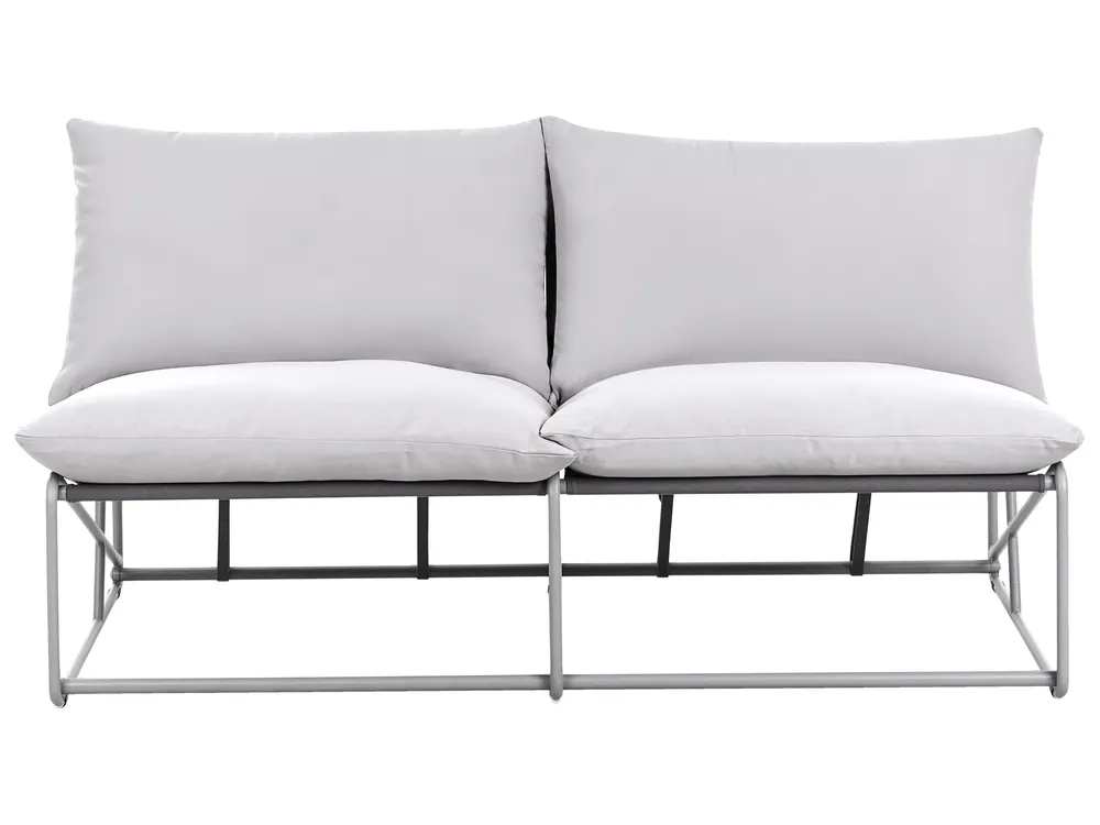 Set di divani da giardino 3 posti PICO Metallo Grigio_1012768