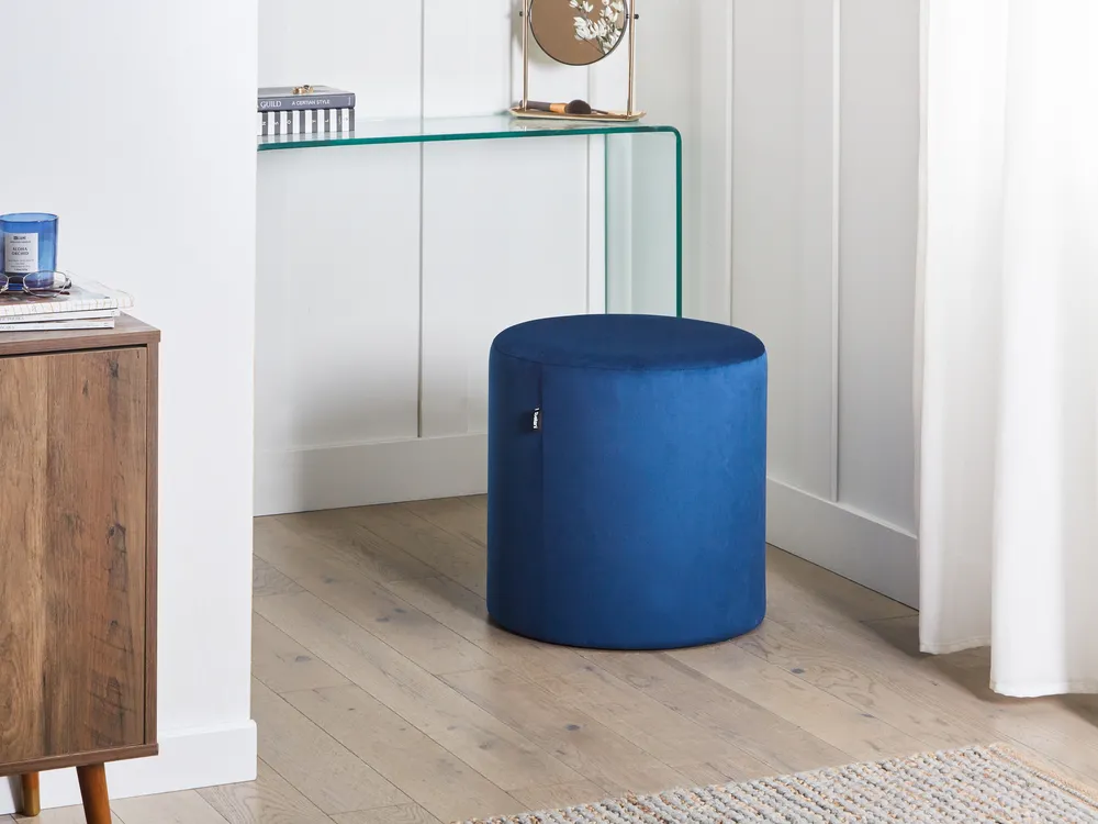 Pouffe LOVETT Velvet Dark Blue