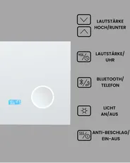 LED-Badezimmer-Spiegel MONTARON 80 cm 60 cm Silber_940482