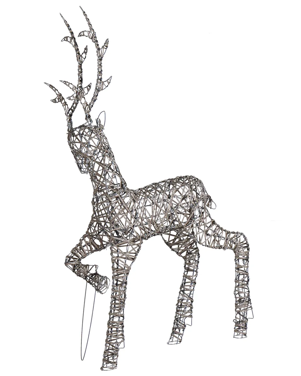 Decorazione per esterni LED HUSAVIK 140 cm Renna Argento_950487