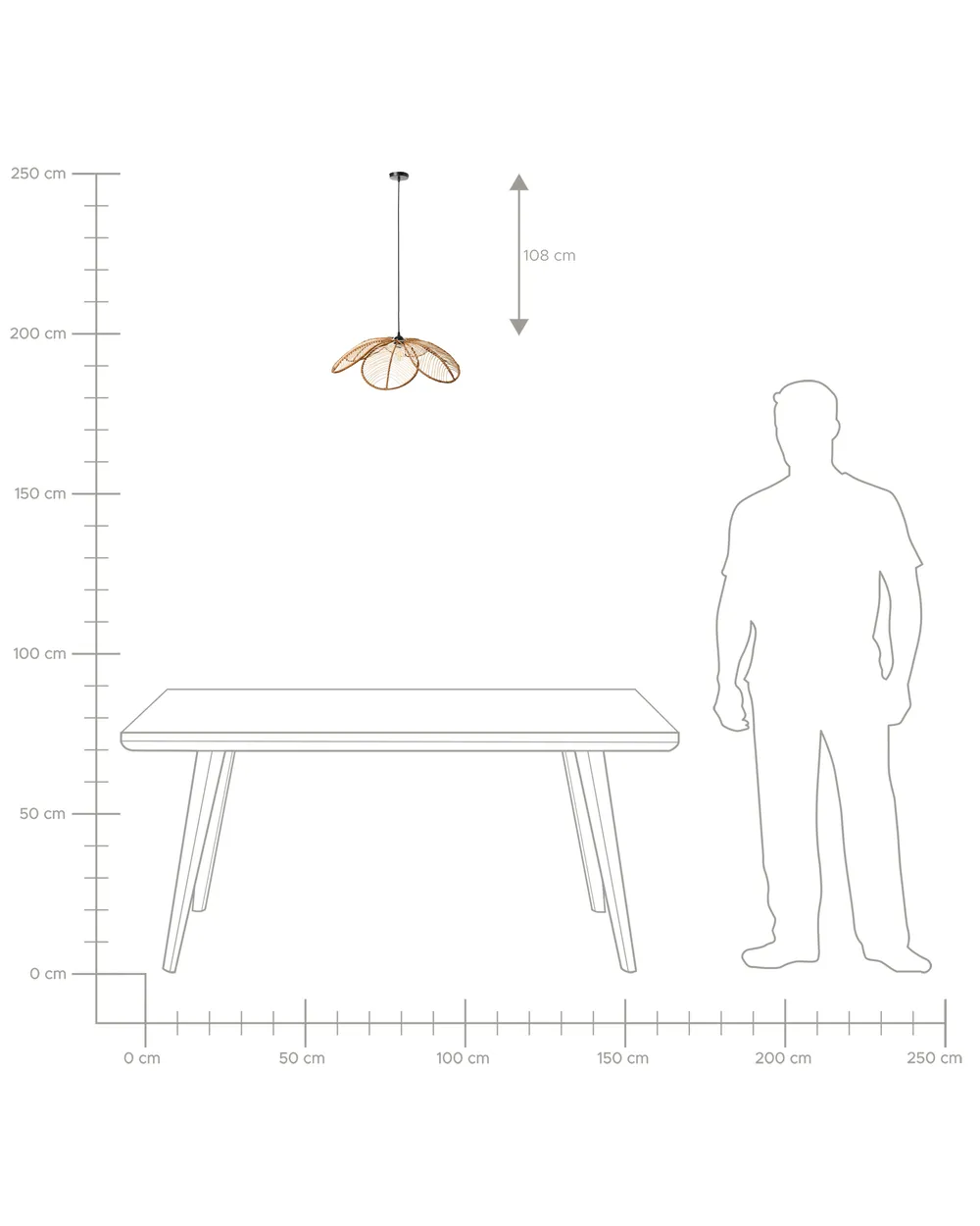 Lampadario NIGUA Rattan Naturale_995776