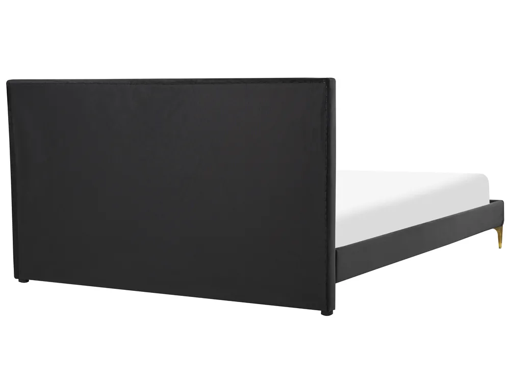 Bed Velvet LIMOUX 160 x 200 cm (EU King Size) Black_867224