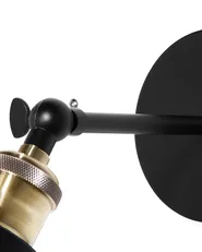 Set di 2 lampade da parete LOVAT Regolabile Metallo Trasparente Nero_771970