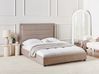 Waterbed Velvet ROUEN 140 x 200 cm (EU Double) Taupe