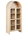 Glass Display Cabinet GLENWOOD 79 cm Light Brown