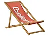 Folding Deck Chair ANZIO Acacia Wood Red