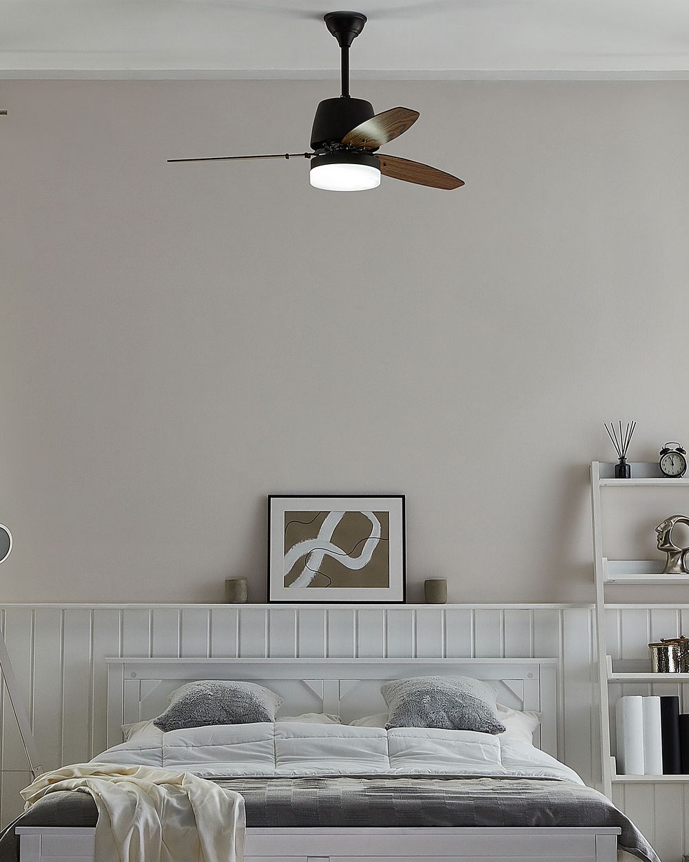 Deckenventilator mit Licht MLAVA mit Fernbedienung LED Braun