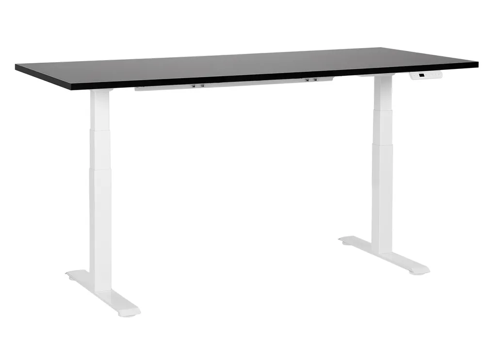 Biurko regulowane elektrycznie DESTINES 180 cm 80 cm Czarny/ biały