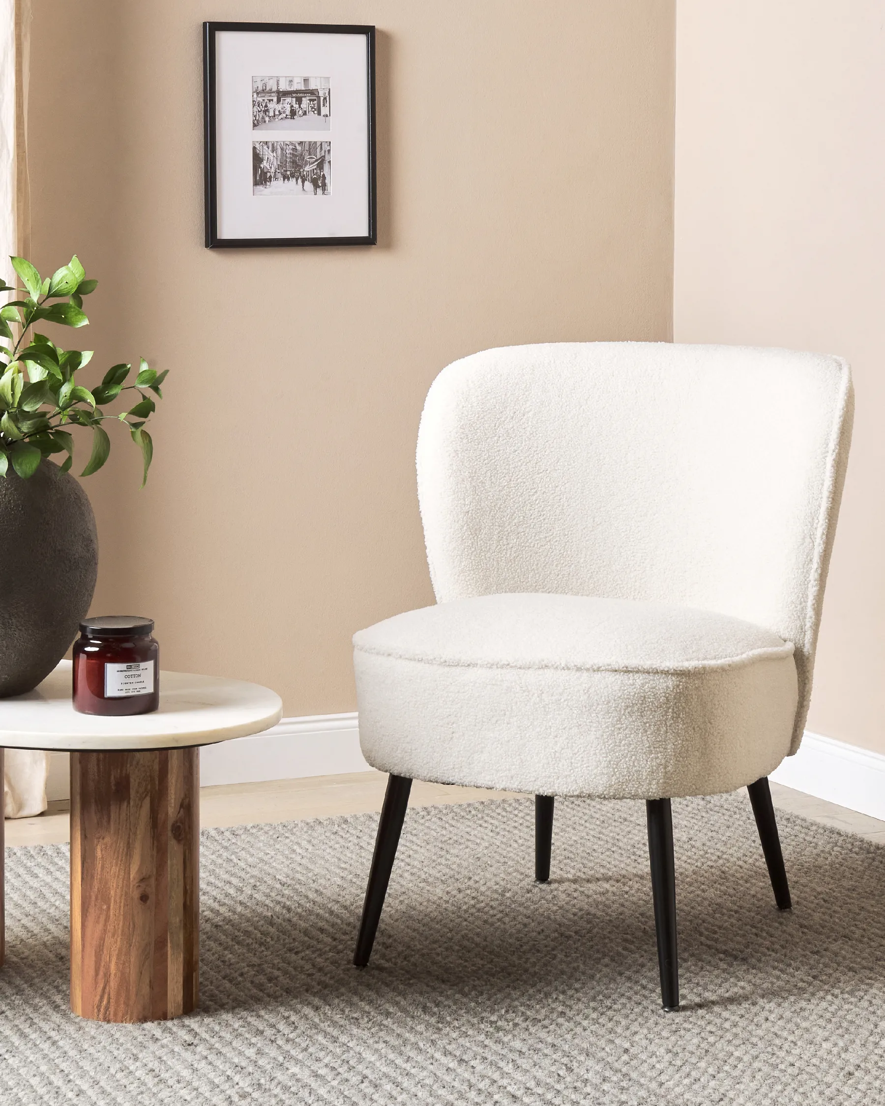 Armchair VOSS Boucle White_884413