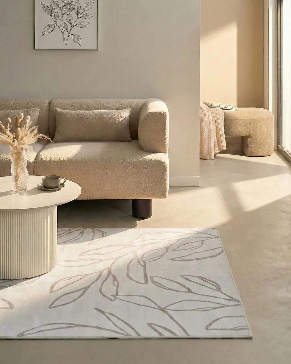 Tapis BISMIL Beige clair 140 x 200 cm_1175768