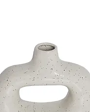 Váza na kvety MOONEYE 19 cm Kamenina Krémová biela_935234