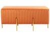Narancssárga bársony ülőpad 89 x 45 cm DAYTON_860496