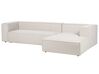 Venstrevendt 3-seters hjørnesofa beige VERNON_887780