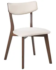 Set of 2 Dining Chairs YUMA Wood Off-White/ Brown_1060743