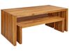 6 Seater Acacia Wood Garden Dining Set Table and Benches SULZANO_921729