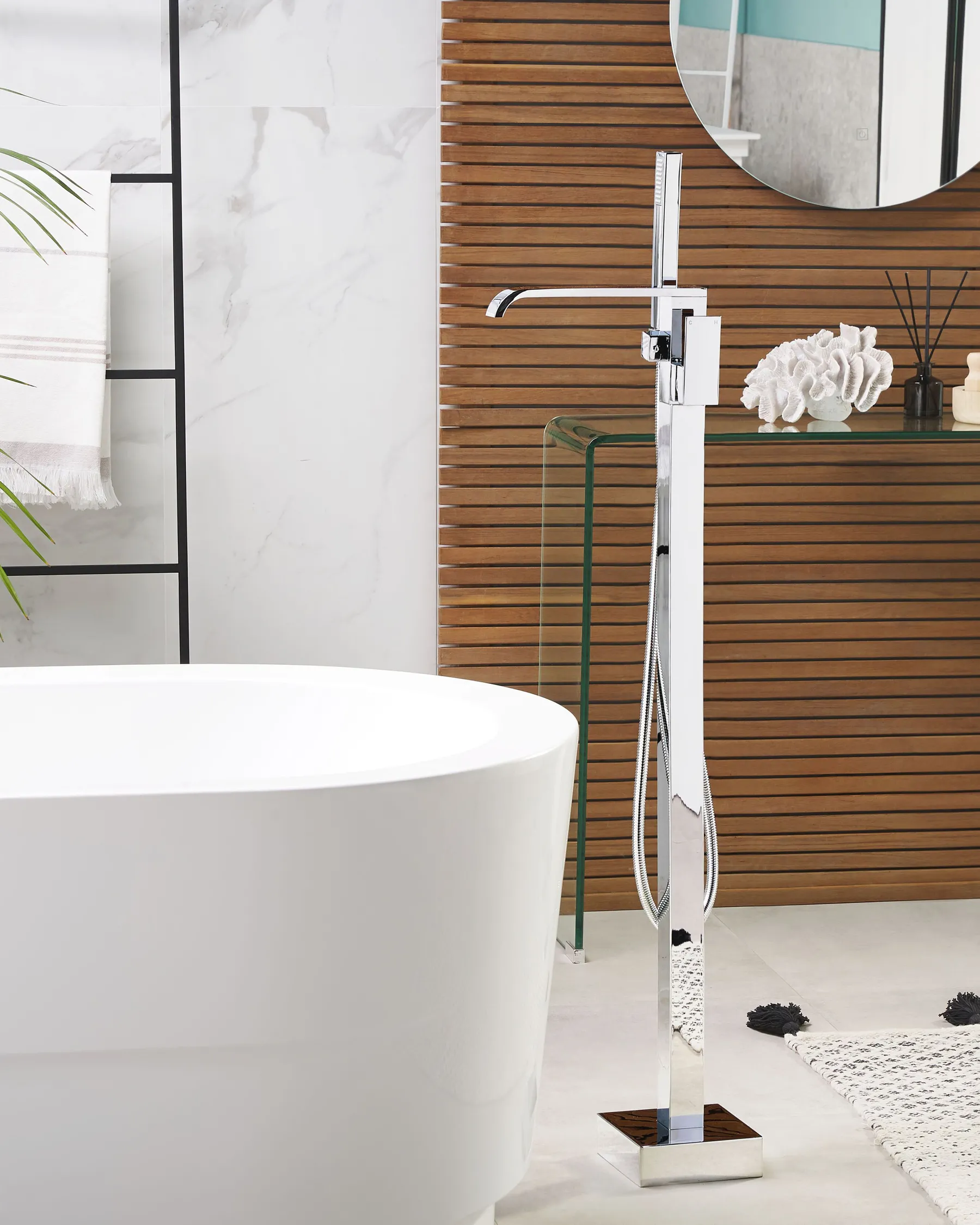 Rubinetteria per vasca da bagno freestanding NIAGARA Argento_235257