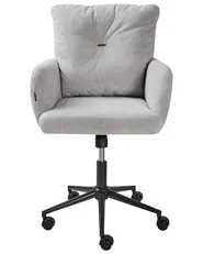 Desk Chair ALPINE Faux Fur Grey_1006595