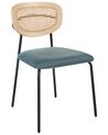 Lot de 2 chaises en tissu bleu MAYETTA_931873