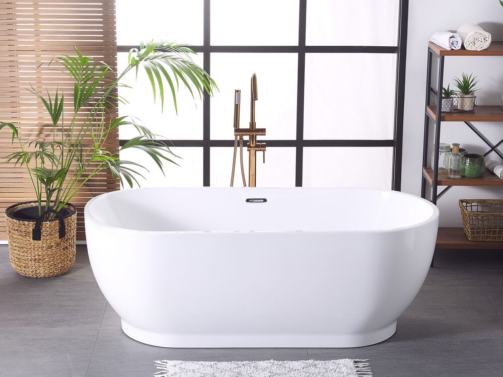 Freistehende Badewanne LEVERA 170 x 78 cm Weiß