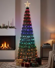 Dekoracja świąteczna podłogowa Smart LED Sterowane aplikacją SAARLOQ 188 cm Choinka Zielony_883640