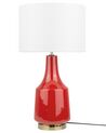 Tischlampe rot 60 cm Trommelform TRIVERSA_877537