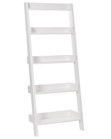 5 Tier Ladder Shelf White MOBILE TRIO