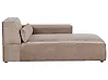 Left-Hand Chaise Longue HELLNAR Fabric Light Brown