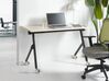 Folding Office Desk with Casters 120 x 60 cm Light Wood and Black BENDI_922217