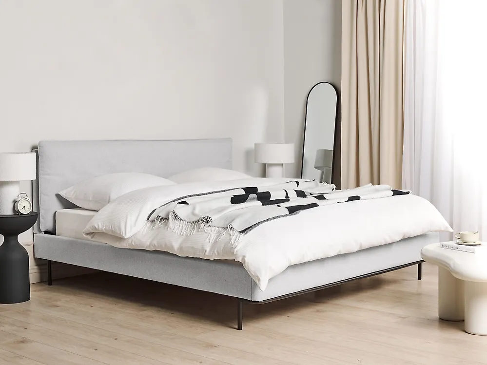 Bed Fabric CORIO 180 x 200 cm (EU Super King) Light Grey_1183832