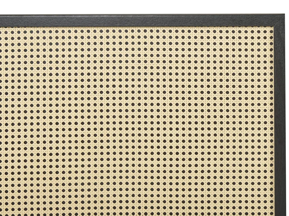 Łóżko Rattan MONPAZIER 140 x 200 cm Czarny_863353