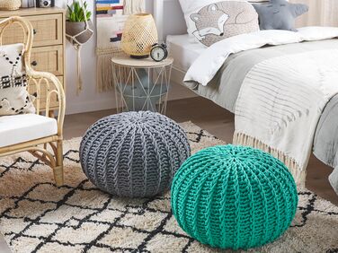 Pouffe Ottoman 50 x 35 cm Green CONRAD