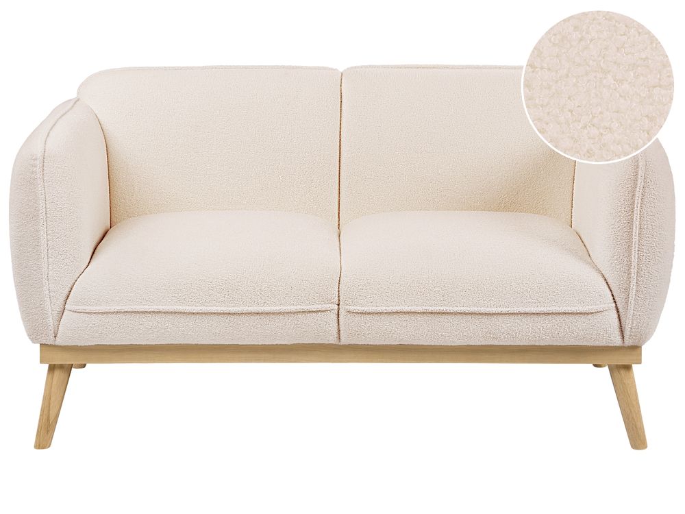 Sofa 2 Seater LJUNG Boucle Light Beige