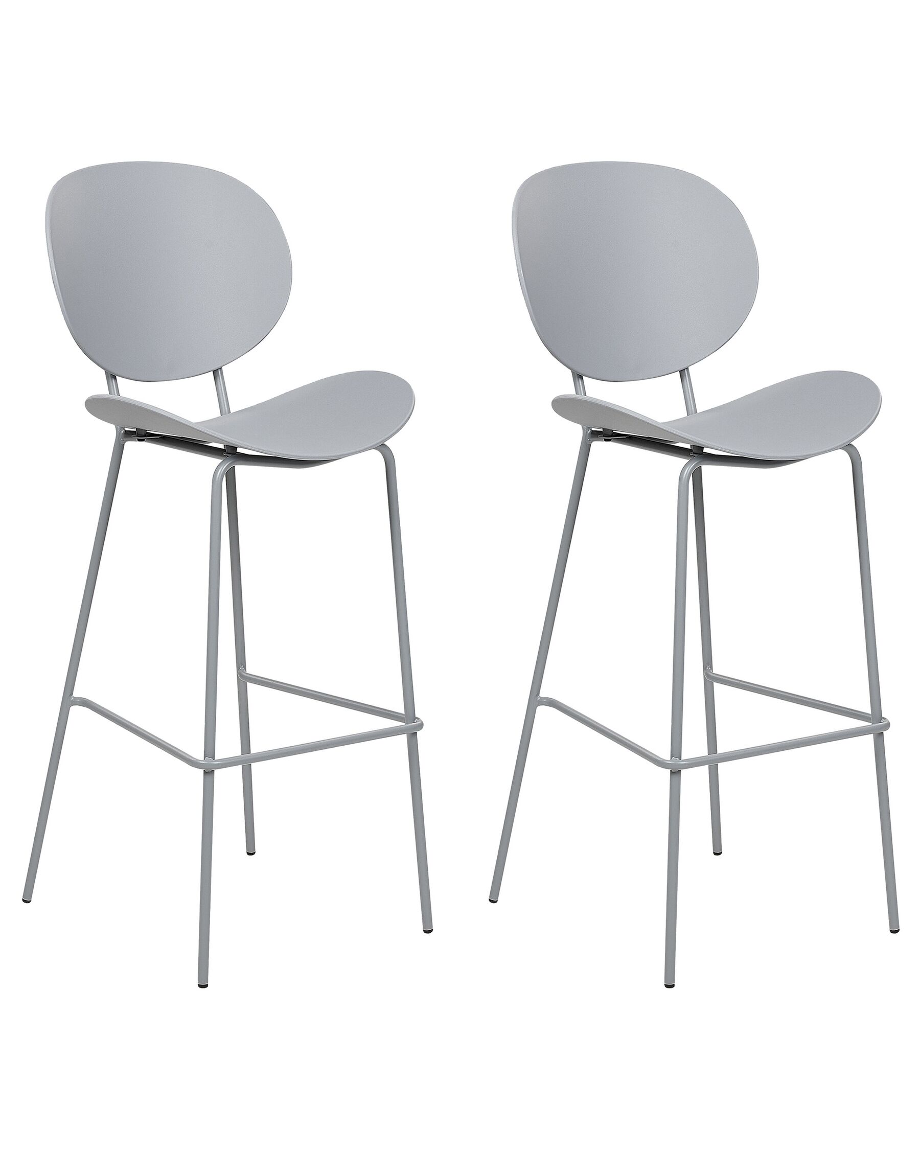 Set of 2 Bar Chairs Light Grey SHONTO_886207