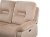 Velvet LED Electric Recliner Living Room Set with USB Port Beige BERGEN_835348