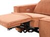 Divano reclinabile elettricamente velluto arancione 3 posti NUKARI_918681