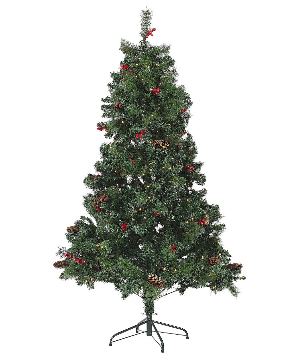 Sapin de Noël artificiel LED JACINTO 180 cm Vert foncé
